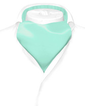 Aqua Green Cravat Tie | Vesuvio Napoli Mens Solid Color Ascot Cravat