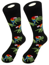 Solid Tropical Bird Color Mens Socks | 6 Pair of Biagio Cotton Dress Socks