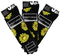 Solid SUNFLOWER Yellow Flower Color Mens Socks | 3 Pair of Biagio Cotton Dress Socks