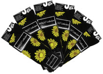 Solid SUNFLOWER Yellow Flower Color Mens Socks | 6 Pair of Biagio Cotton Dress Socks