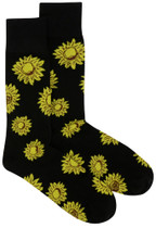 6 Pair of Biagio Solid SUNFLOWER Yellow Flower Color Men's COTTON Dress SOCKS