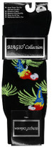 TROPICAL BIRD Forest Macaw Parrot Mens Socks | 1 Pair of Biagio Cotton Dress Socks