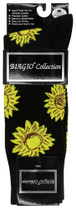 SUNFLOWER Yellow Flower Garden Socks | 1 Pair of Biagio Cotton Dress Socks