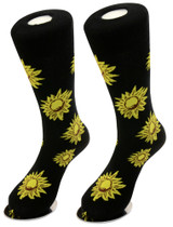 SUNFLOWER Yellow Flower Garden Socks | 1 Pair of Biagio Cotton Dress Socks