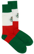 1 Pair of Biagio Men's MEXICAN Flag Mexico Cinco de Mayo Mens COTTON Dress SOCKS