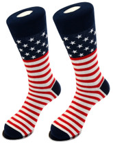 Solid American Flag USA Color Mens Socks | 3 Pair of Biagio Cotton Dress Socks