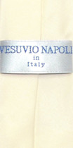 Vesuvio Napoli Boy's CLIP-ON NeckTie Solid CREAM Color Youth Neck Tie