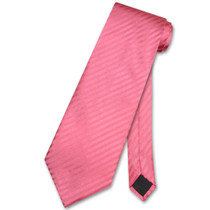 Vesuvio Napoli NeckTie Coral Pink Stripe Vertical Stripe Mens Neck Tie