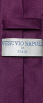 Vesuvio Napoli Narrow NeckTie Skinny EGGPLANT PURPLE Men's Thin 2.5" Neck Tie