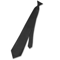 Black Clip On Tie | Mens Biagio Black Clip On Tie