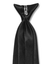 Black Clip On Tie | Mens Biagio Black Clip On Tie