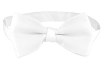 BowTie Solid White Color Mens Bow Tie Tuxedo or Suit