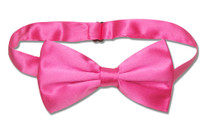 Solid Hot Pink Fuchsia Mens BowTie | Mens Silk Pre Tied Bow Ties