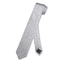 Narrow NeckTie Skinny Silver Grey DESIGN Color Mens Neck Tie