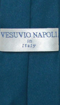 Vesuvio Napoli Boy's CLIP-ON NeckTie Solid BLUE SAPPHIRE Color Youth Neck Tie