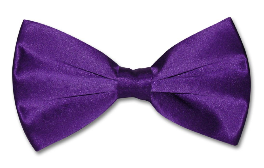 Solid Purple Indigo Bowtie Mens Silk Solid Color Pre Tied Bow Tie