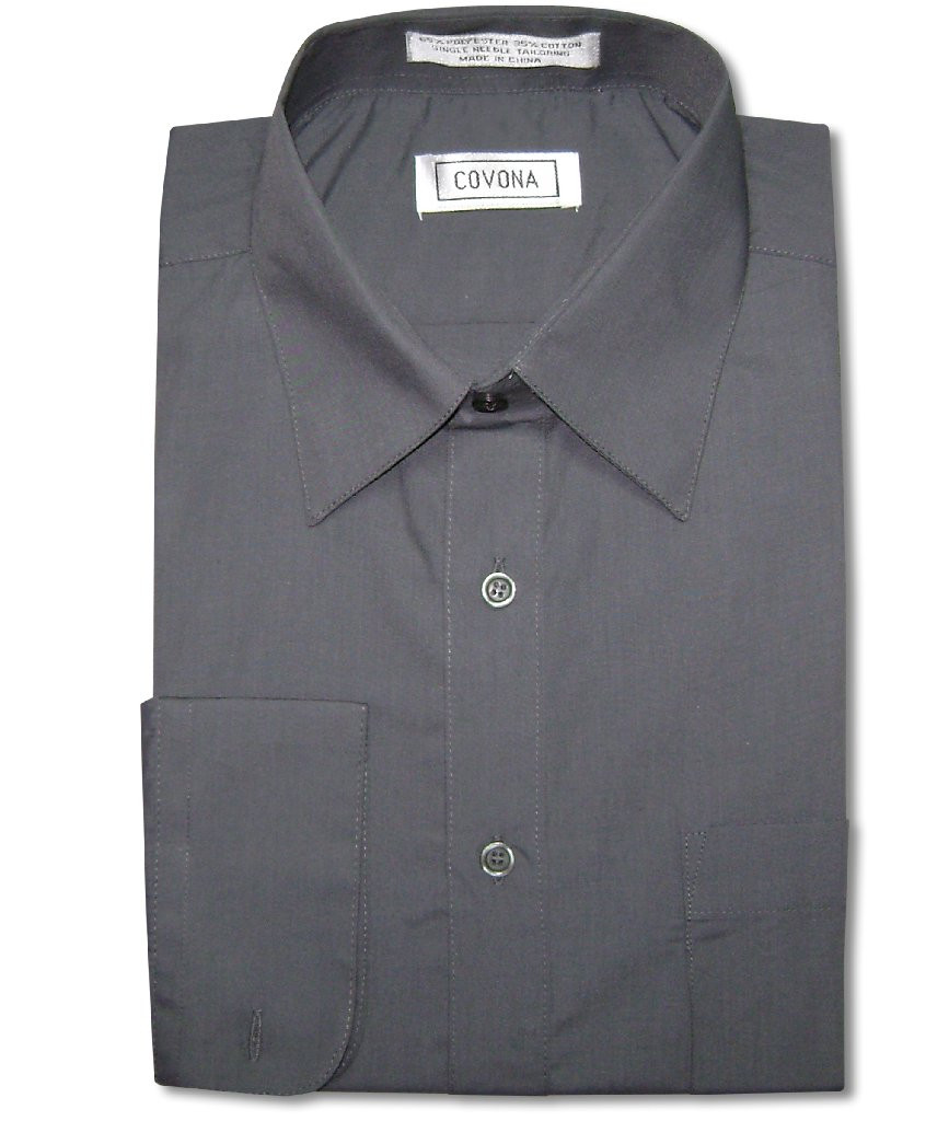 Men'S Dress Shirt Chap Charcoal Grey/Gray For Men Men'S Dress Cheap Priced Shirt Online Sale main image 0