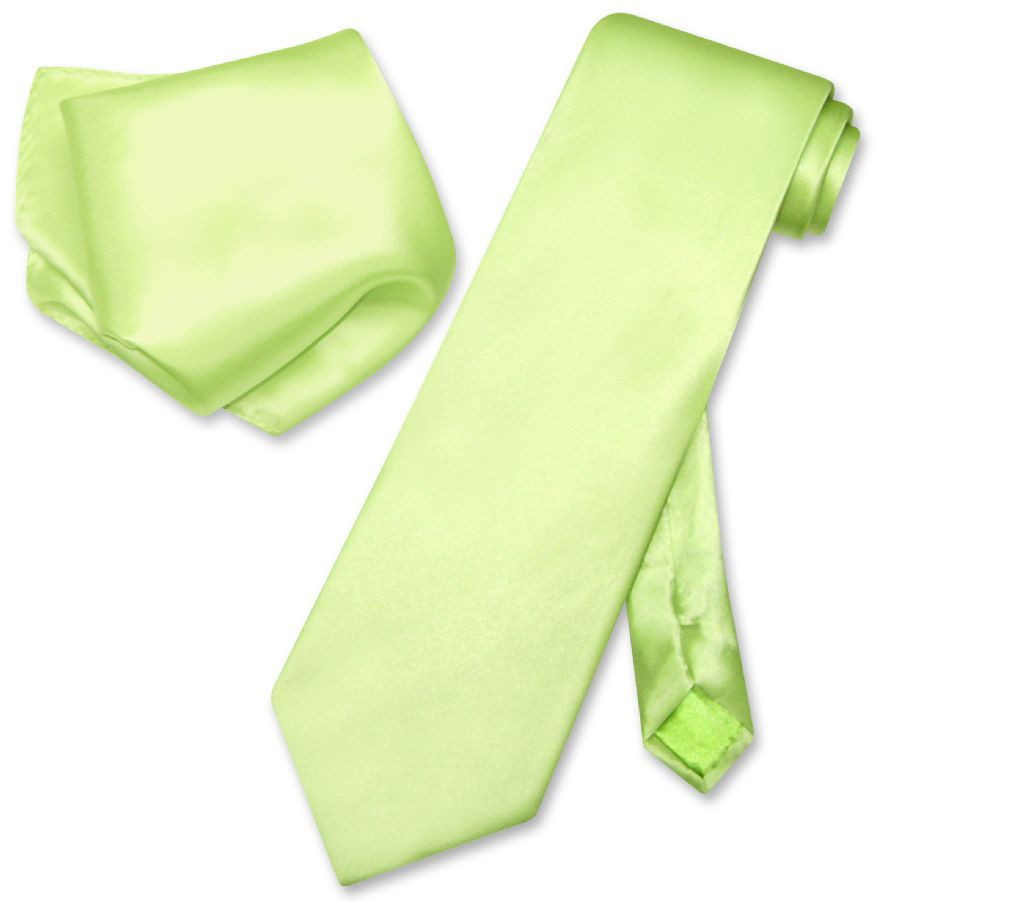 Lime Green Ties Mens Silk Lime Green Necktie & Handkerchief