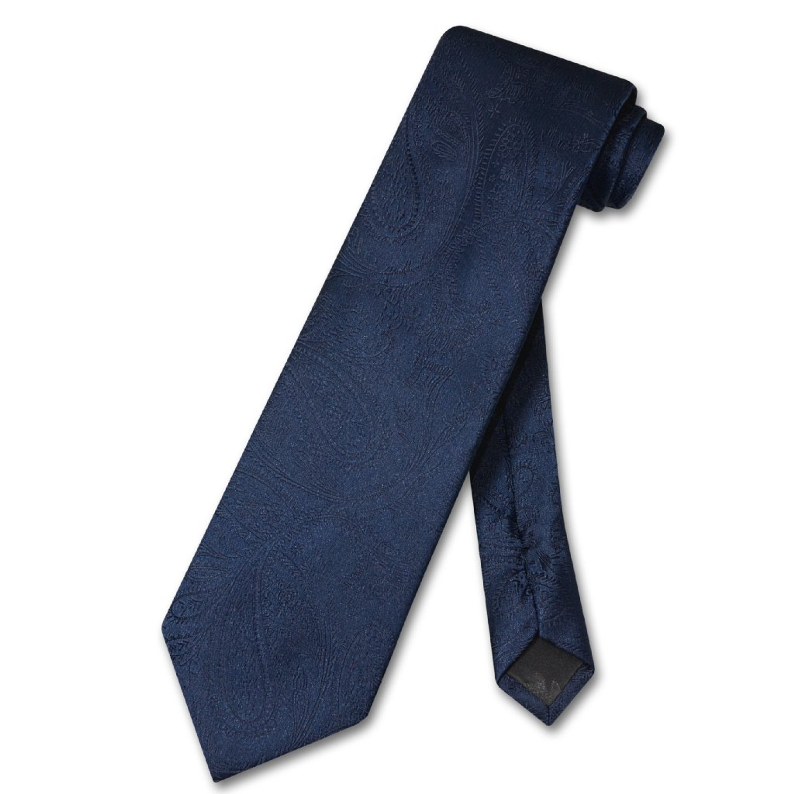Vesuvio Napoli NeckTie Navy Blue Color Paisley Design Mens Neck Tie