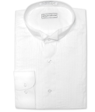 Mens Tuxedo Dress Shirt | Biagio 100% Cotton White Color Dress Shirt