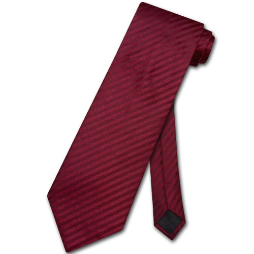 Vesuvio Napoli NeckTie Burgundy Stripe Vertical Stripe Mens Neck Tie