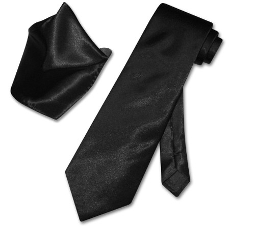 Antonio Ricci Black Color NeckTie & Handkerchief Mens Neck Tie Set