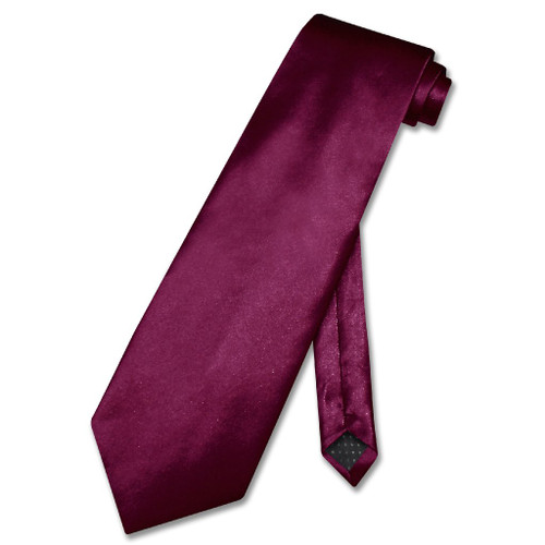 Covona NeckTie Solid Eggplant Purple Color Mens Neck Tie