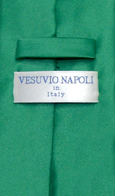 Vesuvio Napoli Emerald Green NeckTie Handkerchief Mens Neck Tie Set