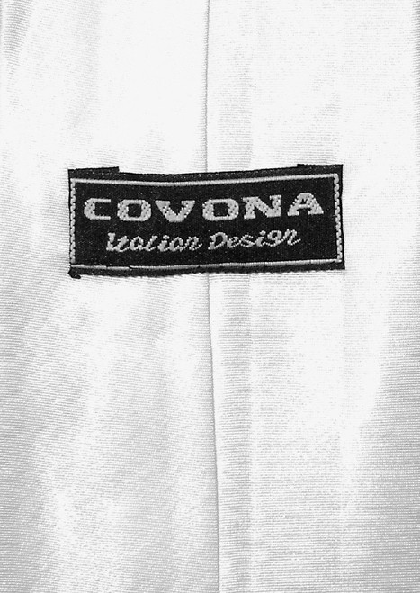 Solid White Tie | Mens Covona Solid White Color Necktie