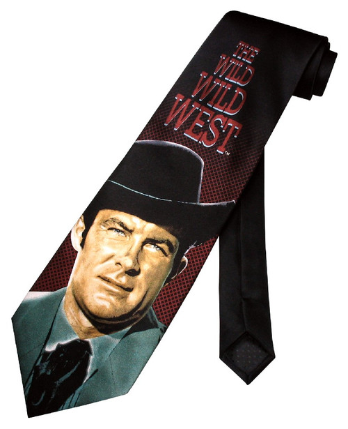 Wild Wild West Silk NeckTie Jim Robert Conrad Mens Neck Tie