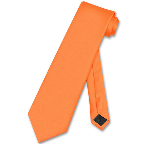 Orange Color Mens NeckTie | Vesuvio Napoli Solid Color Neck Tie