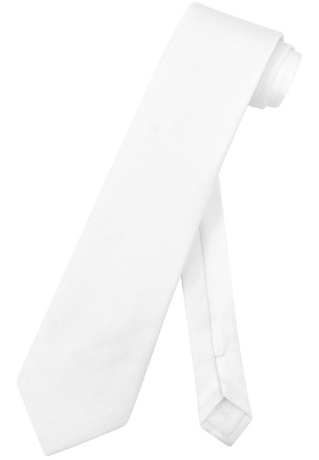 Extra Long White Tie | Solid White Color XL NeckTie