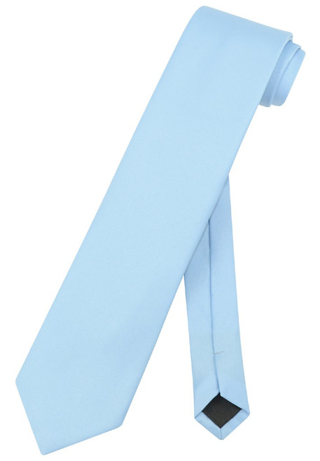 Extra Long Baby Blue Tie | Solid Baby Blue Color XL NeckTie