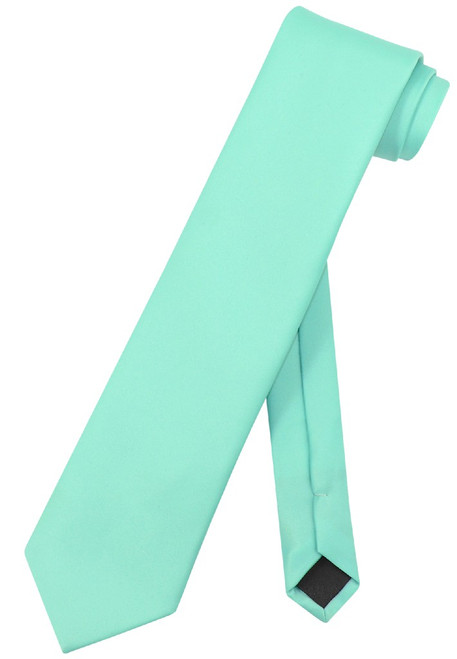 Extra Long Aqua Green Tie | Solid Aqua Green Color XL NeckTie