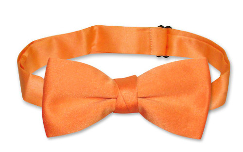 Covona Boys Bow Tie Solid Orange Color BowTie