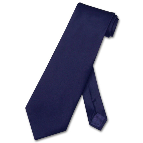 Biagio 100% Silk NeckTie Extra Long Solid Navy Blue Mens XL Neck Tie Biagio 100% Silk NeckTie Extra Long Solid Navy Blue Mens XL Neck Tie