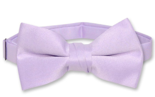 Vesuvio Napoli Boys BowTie Solid Lavender Purple Color Youth Bow Tie