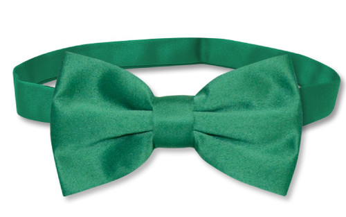 Vesuvio Napoli BowTie Solid Emerald Green Color Mens Bow Tie