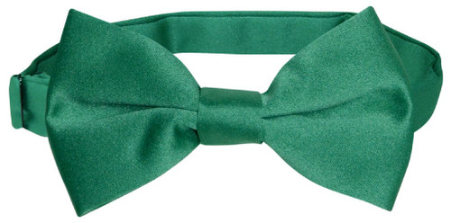 Vesuvio Napoli Boys BowTie Solid Emerald Green Color Youth Bow Tie Vesuvio Napoli Boys BowTie Solid Emerald Green Color Youth Bow Tie