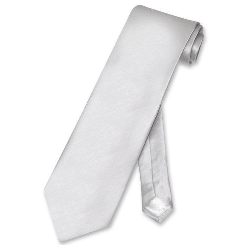 Silver Grey Vest and Neck Tie | Silk Solid Color Vest NeckTie Set