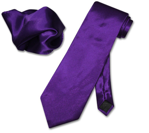 Antonio Ricci Dark Blue Purple NeckTie Handkerchief Mens Neck Tie Set