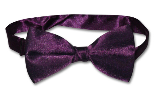 BowTie Solid Eggplant Purple Color Mens Bow Tie Tuxedo or Suit