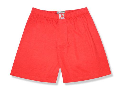 100% Knit Cotton Boxer Shorts  Biagio Dark Burnt Orange Boxers