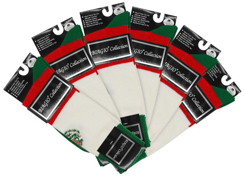 Solid MEXICAN Flag Color Mens Socks | 6 Pair of Biagio Cotton Dress Socks Solid MEXICAN Flag Color Mens Socks | 6 Pair of Biagio Cotton Dress Socks