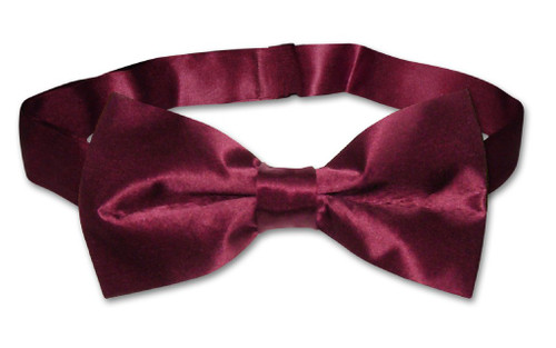 Burgundy Mens Bowtie | Biagio Silk Pre Tied Solid Color Bow Tie