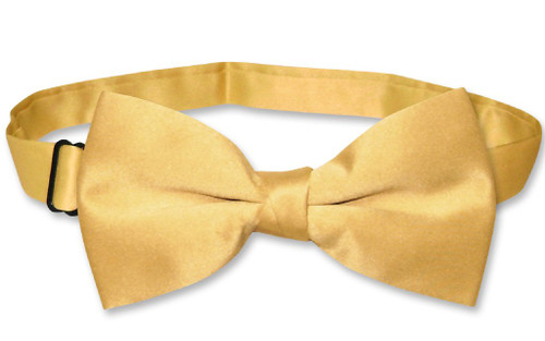 BowTie Solid Gold Color Mens Bow Tie Tuxedo or Suit