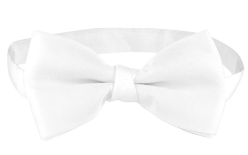 BowTie Solid White Color Mens Bow Tie Tuxedo or Suit