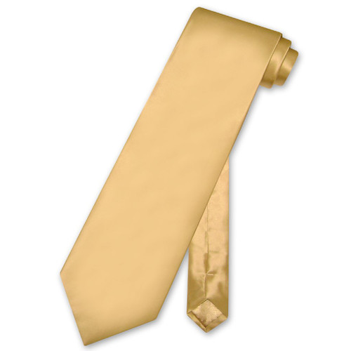 Biagio 100% Silk NeckTie Solid Gold Color Mens Neck Tie