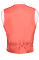 Coral Vest And Tie | Solid Color Coral Pink Vest And Bow Tie Set