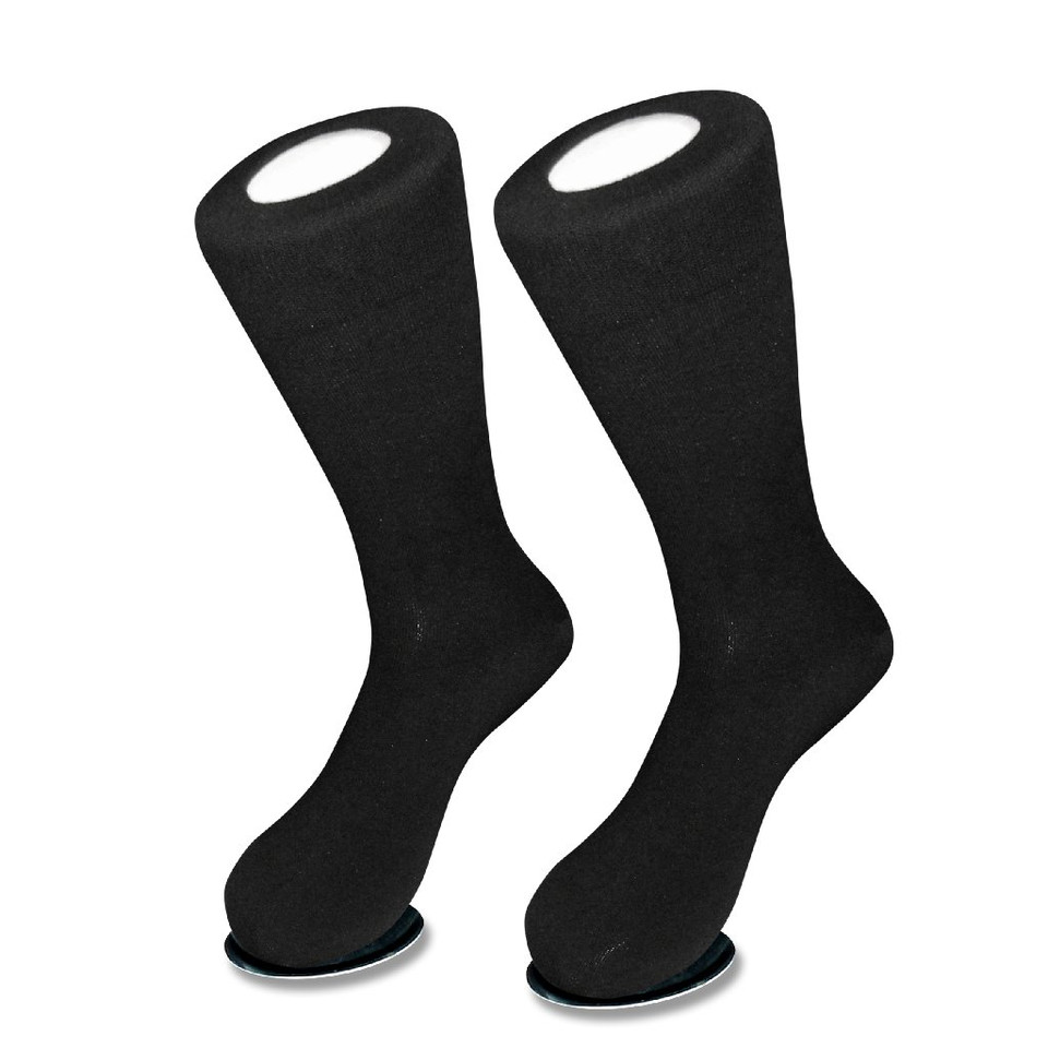 Solid Black Color Mens Socks 3 Pair of Biagio Cotton Dress Socks